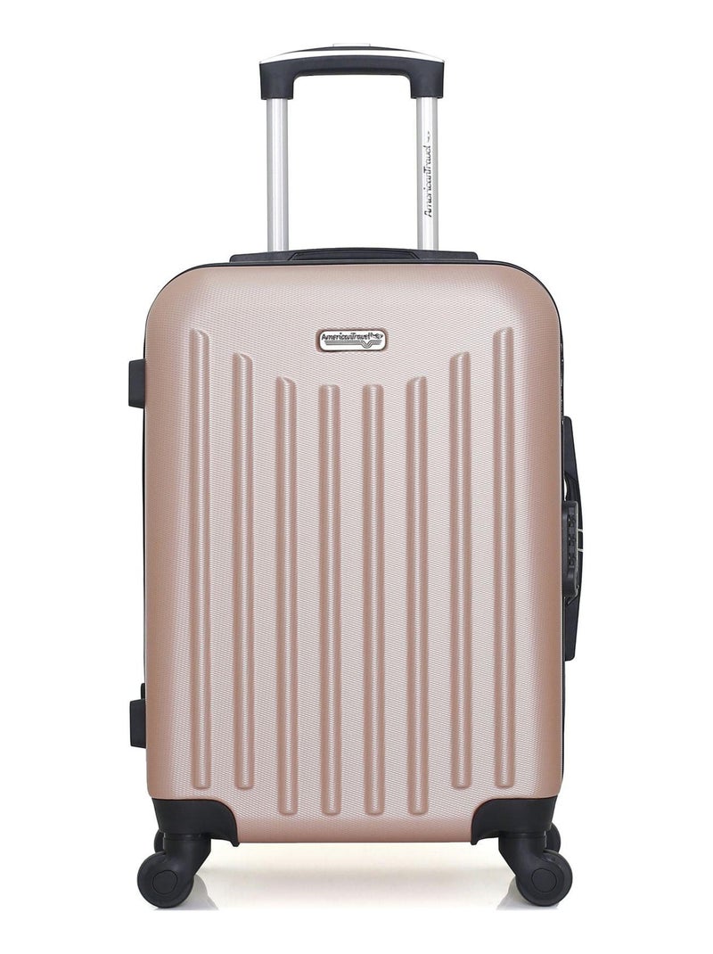 AMERICAN TRAVEL - Valise Cabine ABS BROOKLYN 4 Roues 55 cm Rose - Kiabi