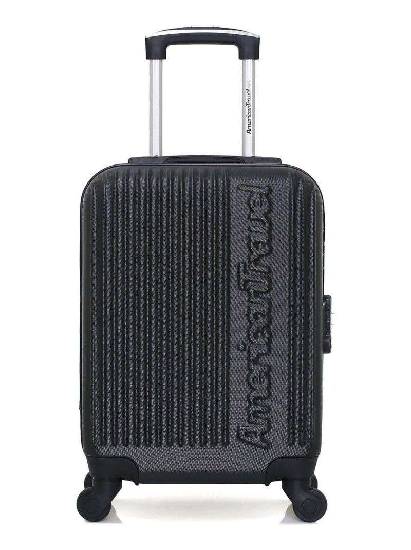 AMERICAN TRAVEL - Valise Cabine ABS NASHVILLE-E 4 Roues 50 cm Noir - Kiabi