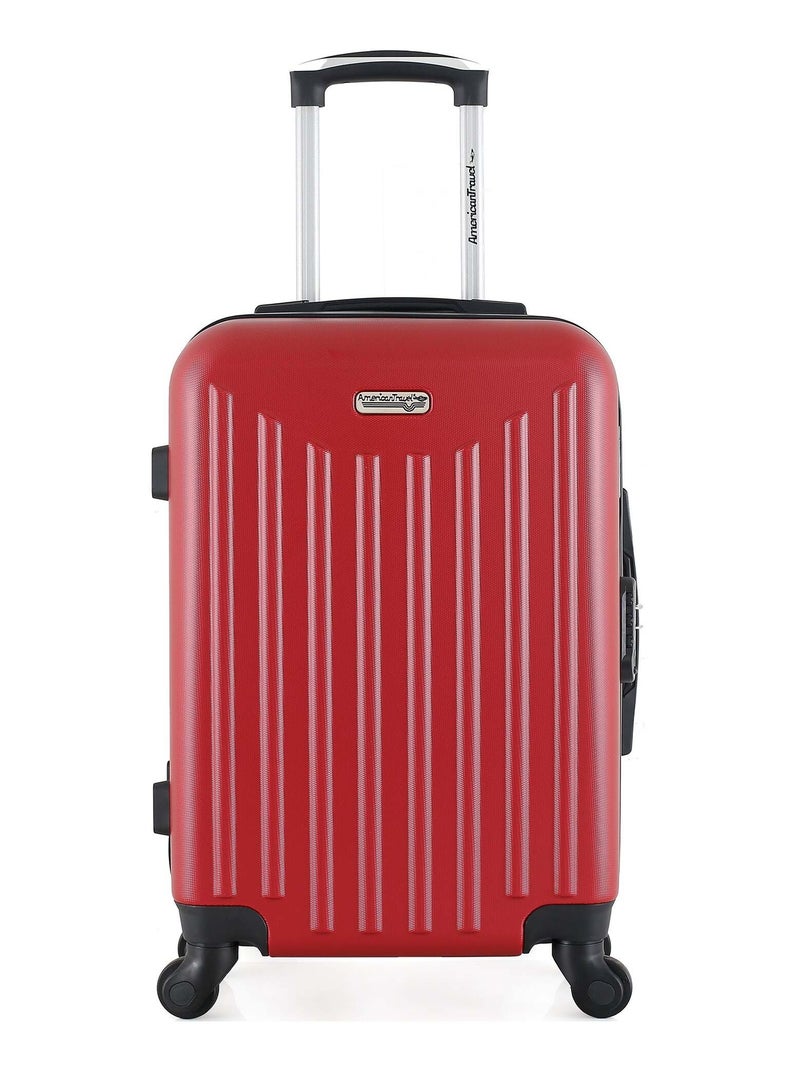 AMERICAN TRAVEL - Valise Cabine BROOKLYN 55 cm 4 Roues Bordeaux - Kiabi
