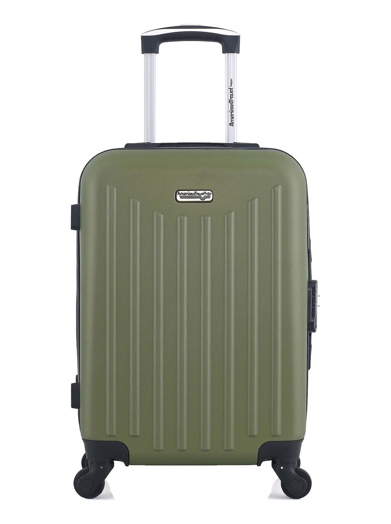 AMERICAN TRAVEL - Valise Cabine BROOKLYN 55 cm 4 Roues Vert kaki - Kiabi
