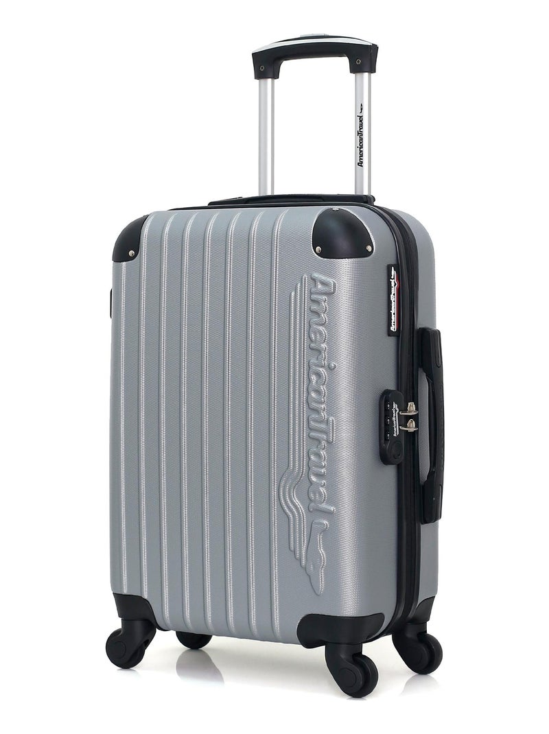 AMERICAN TRAVEL - Valise Cabine BUDAPEST 55 cm 4 Roues Gris - Kiabi
