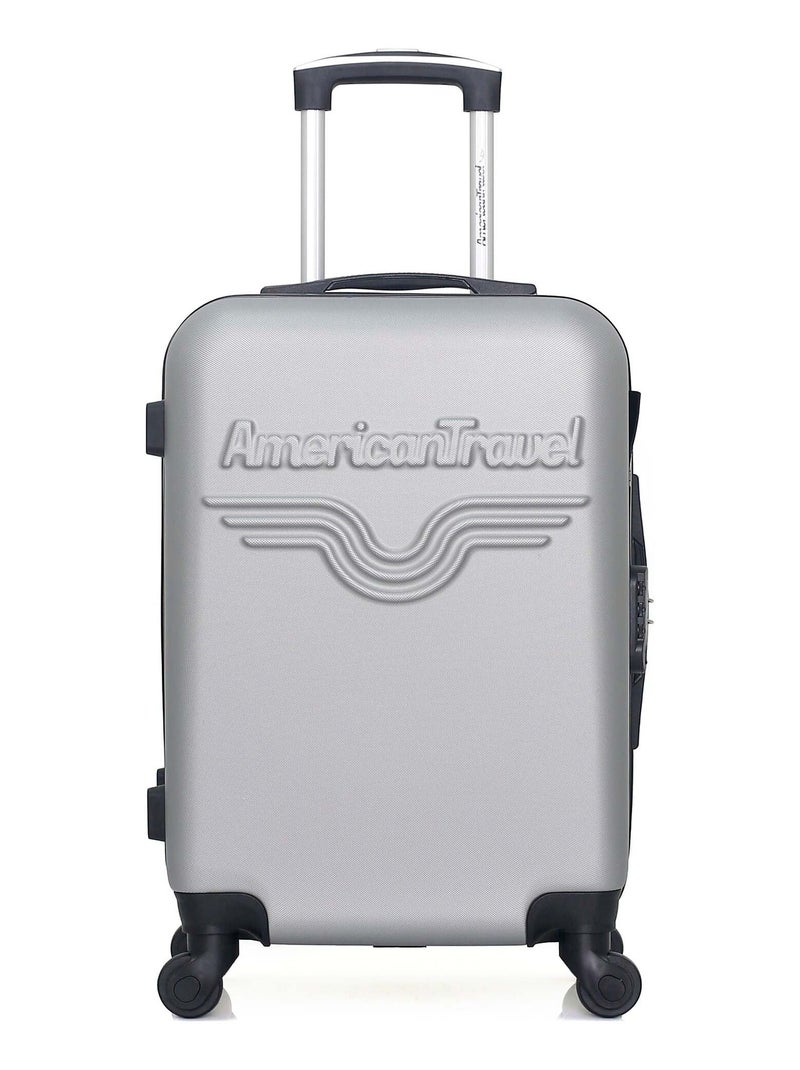 AMERICAN TRAVEL - Valise Cabine CHELSEA 55 cm 4 Roues Gris - Kiabi