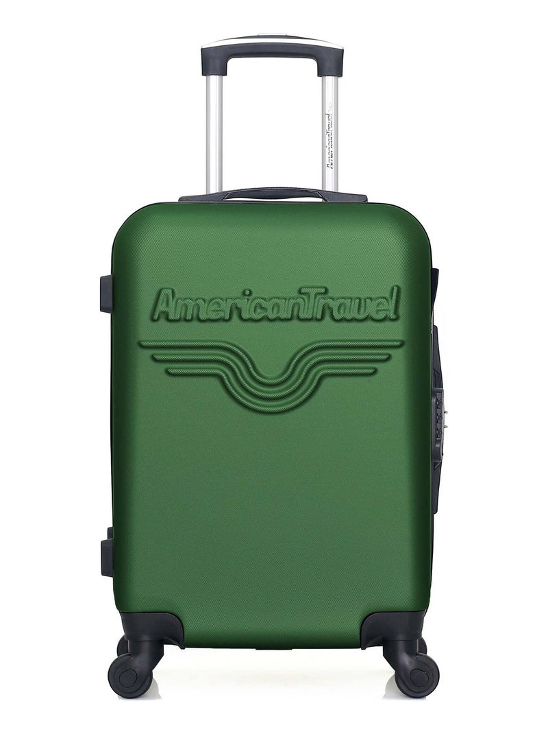 AMERICAN TRAVEL - Valise Cabine CHELSEA 55 cm 4 Roues Vert foncé - Kiabi