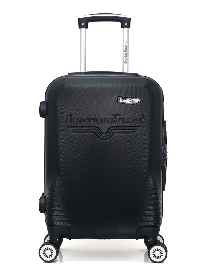 AMERICAN TRAVEL - Valise Cabine DC 55 cm 4 Roues Noir - Kiabi
