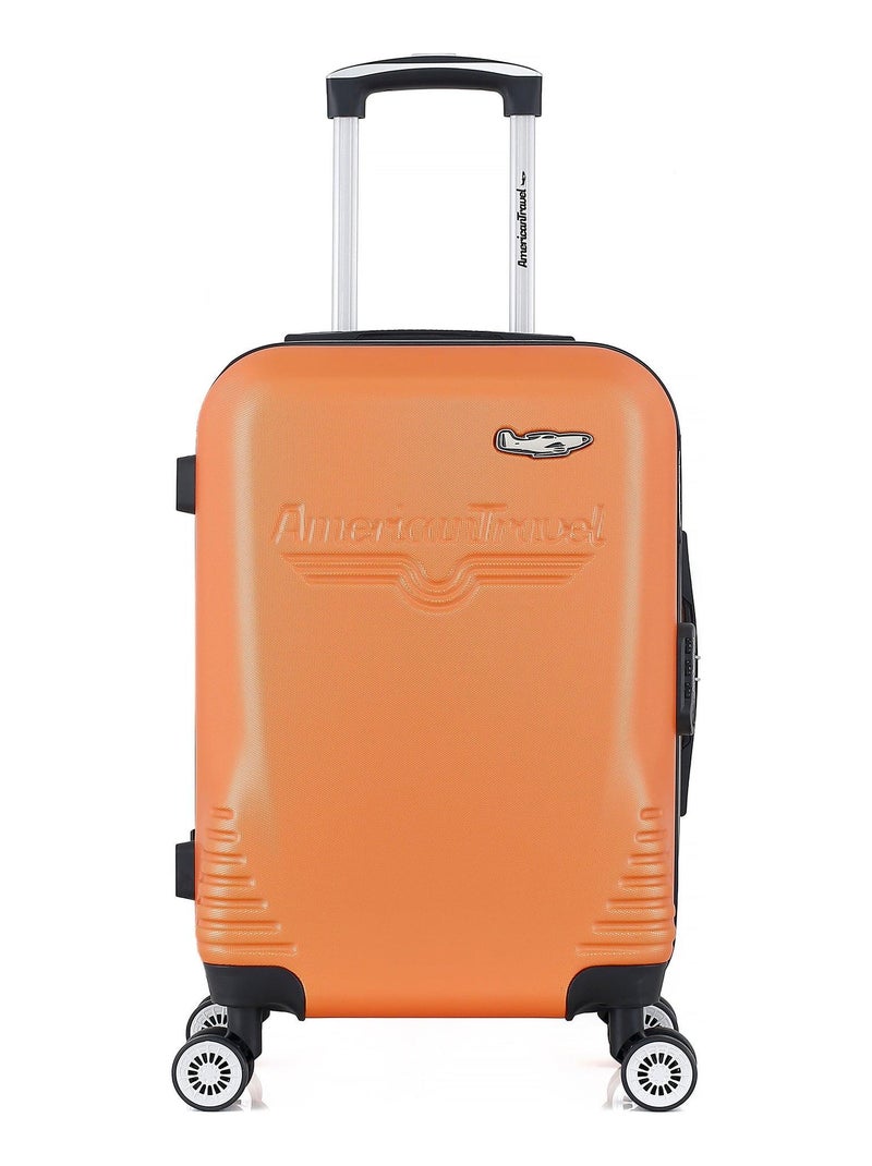 AMERICAN TRAVEL - Valise Cabine DC 55 cm 4 Roues Orange - Kiabi