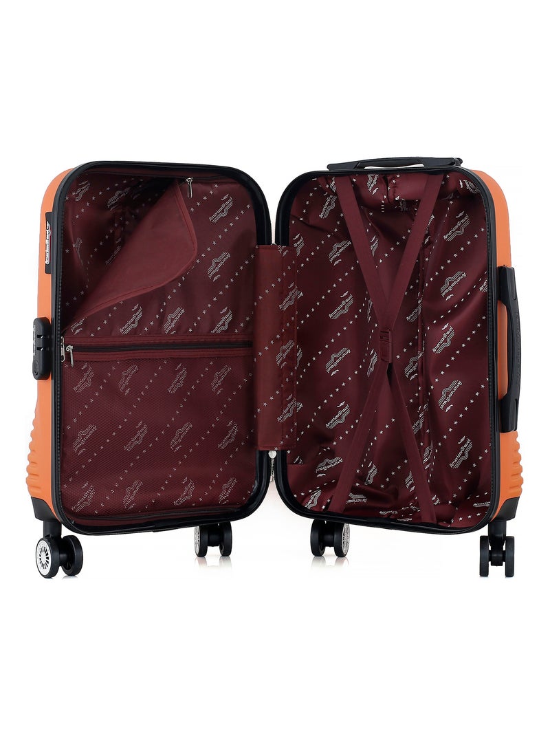 AMERICAN TRAVEL - Valise Cabine DC 55 cm 4 Roues Orange - Kiabi