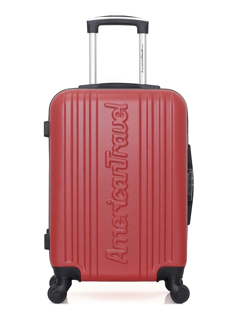 AMERICAN TRAVEL - Valise Cabine SPRINGFIELD 55 cm 4 Roues Bordeaux - Kiabi
