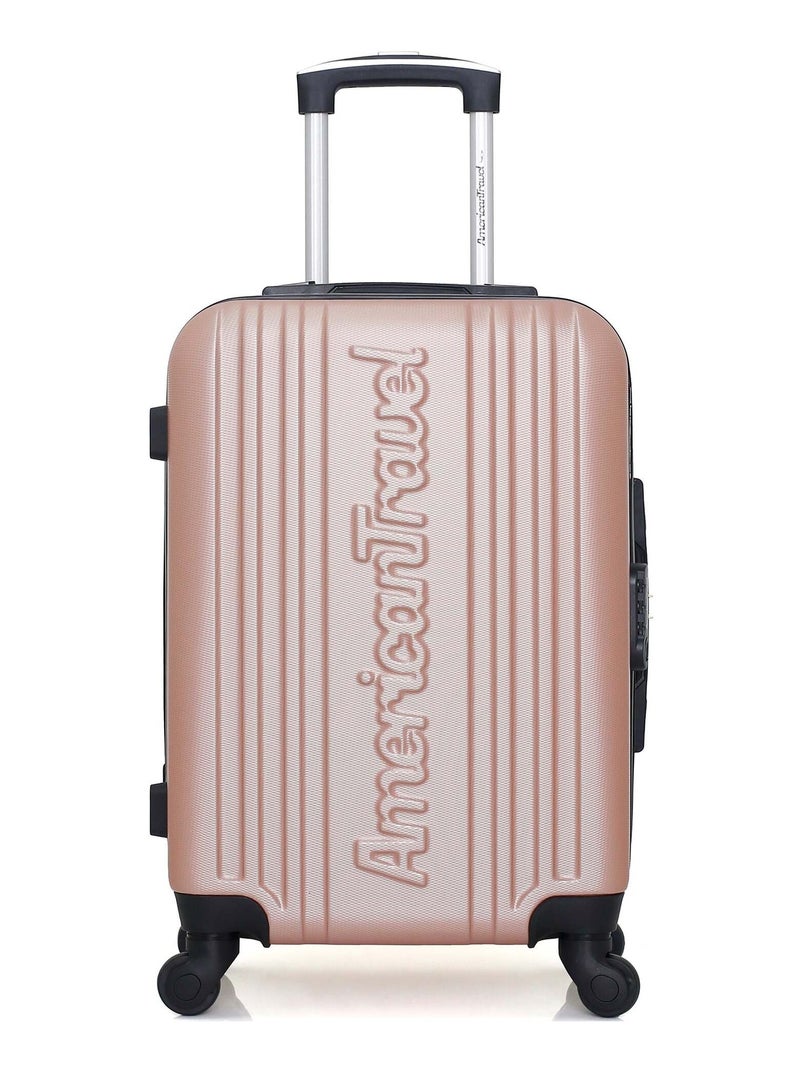 AMERICAN TRAVEL - Valise Cabine SPRINGFIELD 55 cm 4 Roues Rose clair - Kiabi