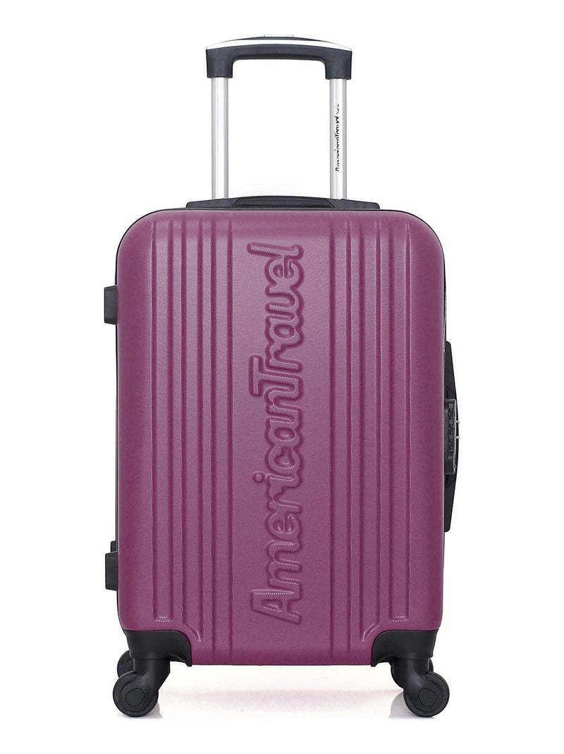 AMERICAN TRAVEL - Valise Cabine SPRINGFIELD 55 cm 4 Roues Violet prune - Kiabi