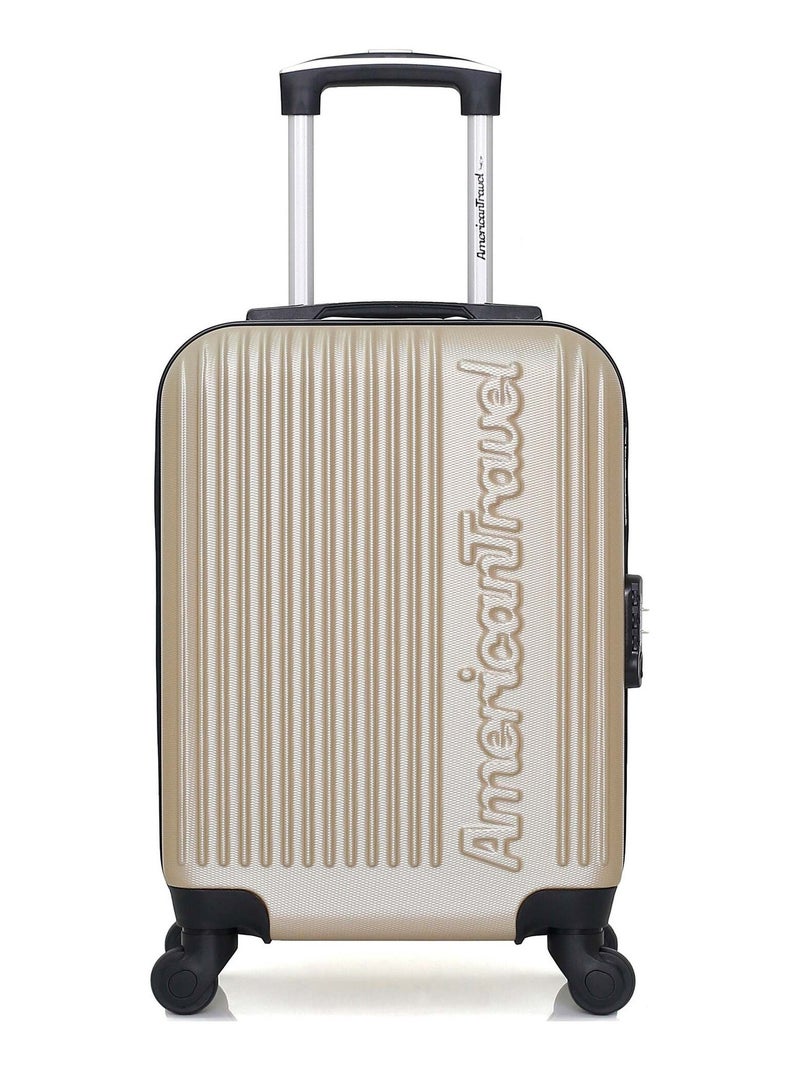 AMERICAN TRAVEL - Valise Cabine XS NASHVILLE-E 50 cm 4 Roues Beige - Kiabi