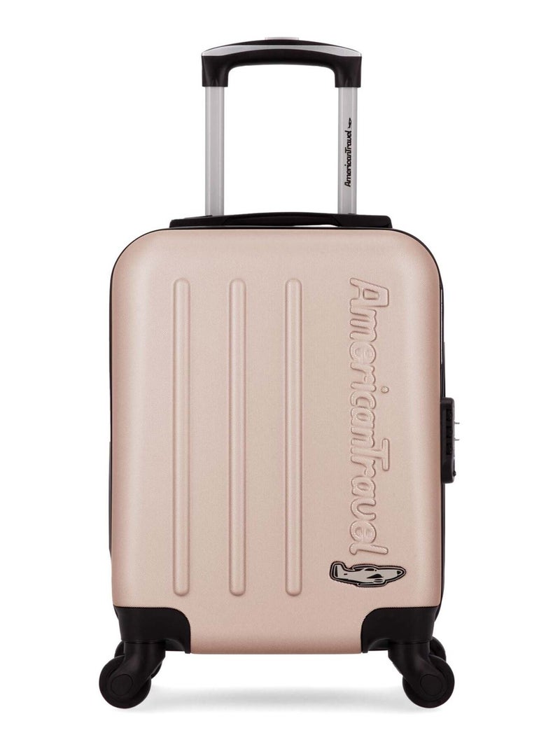 AMERICAN TRAVEL - Valise Cabine XXS BRONX 46 cm 4 Roues Rose clair - Kiabi