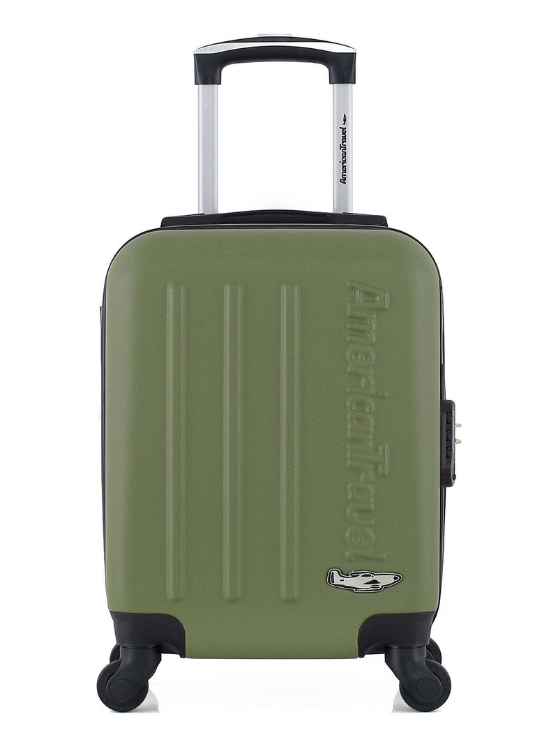 AMERICAN TRAVEL - Valise Cabine XXS BRONX 46 cm 4 Roues Vert kaki - Kiabi