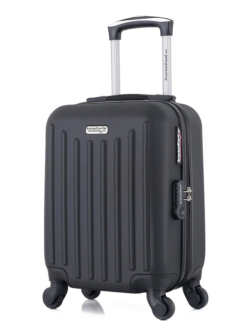 AMERICAN TRAVEL - Valise Cabine XXS BROOKLYN 46 cm 4 Roues Noir - Kiabi