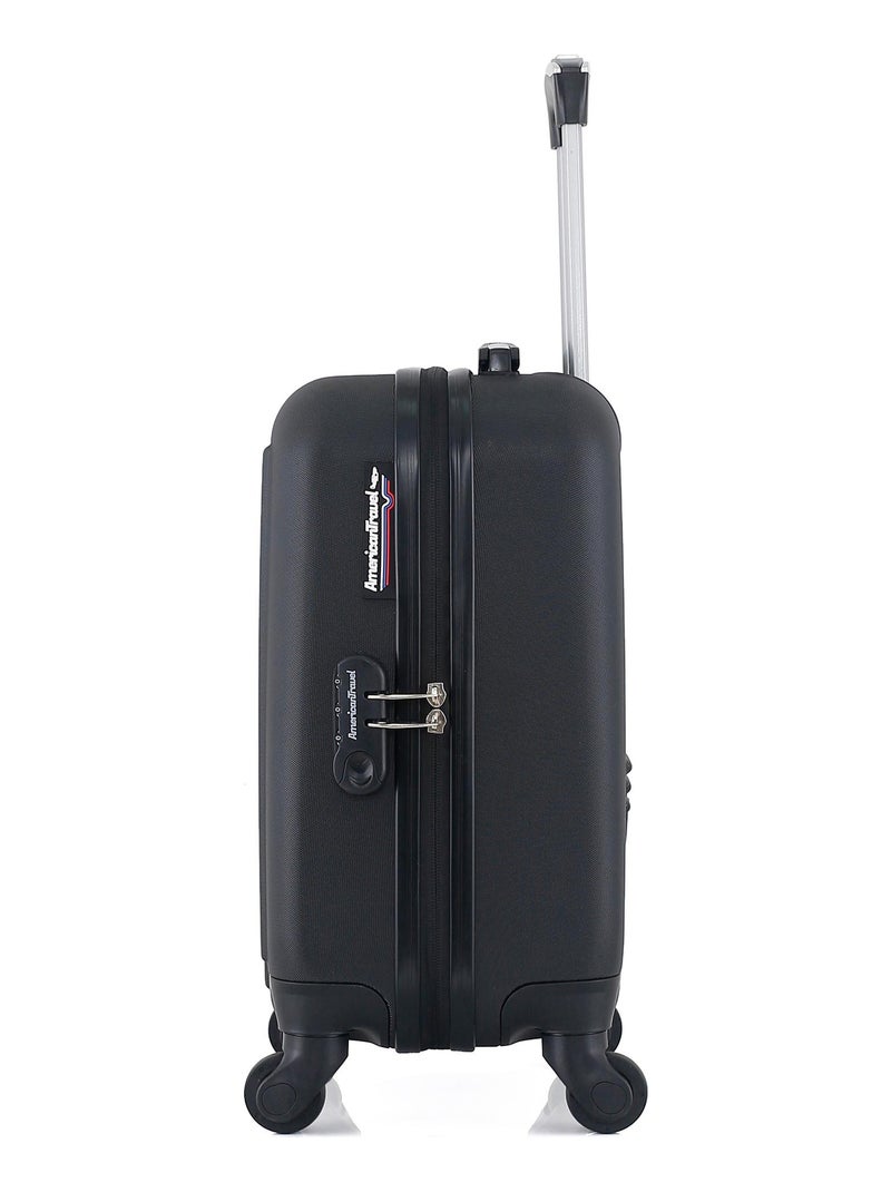 AMERICAN TRAVEL - Valise Cabine XXS BROOKLYN 46 cm 4 Roues Noir - Kiabi