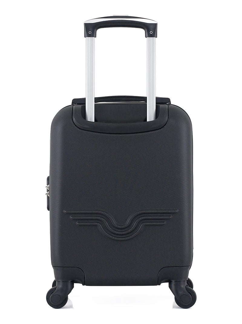 AMERICAN TRAVEL - Valise Cabine XXS BROOKLYN 46 cm 4 Roues Noir - Kiabi