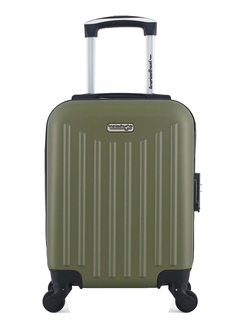 AMERICAN TRAVEL - Valise Cabine XXS BROOKLYN 46 cm 4 Roues Vert kaki - Kiabi