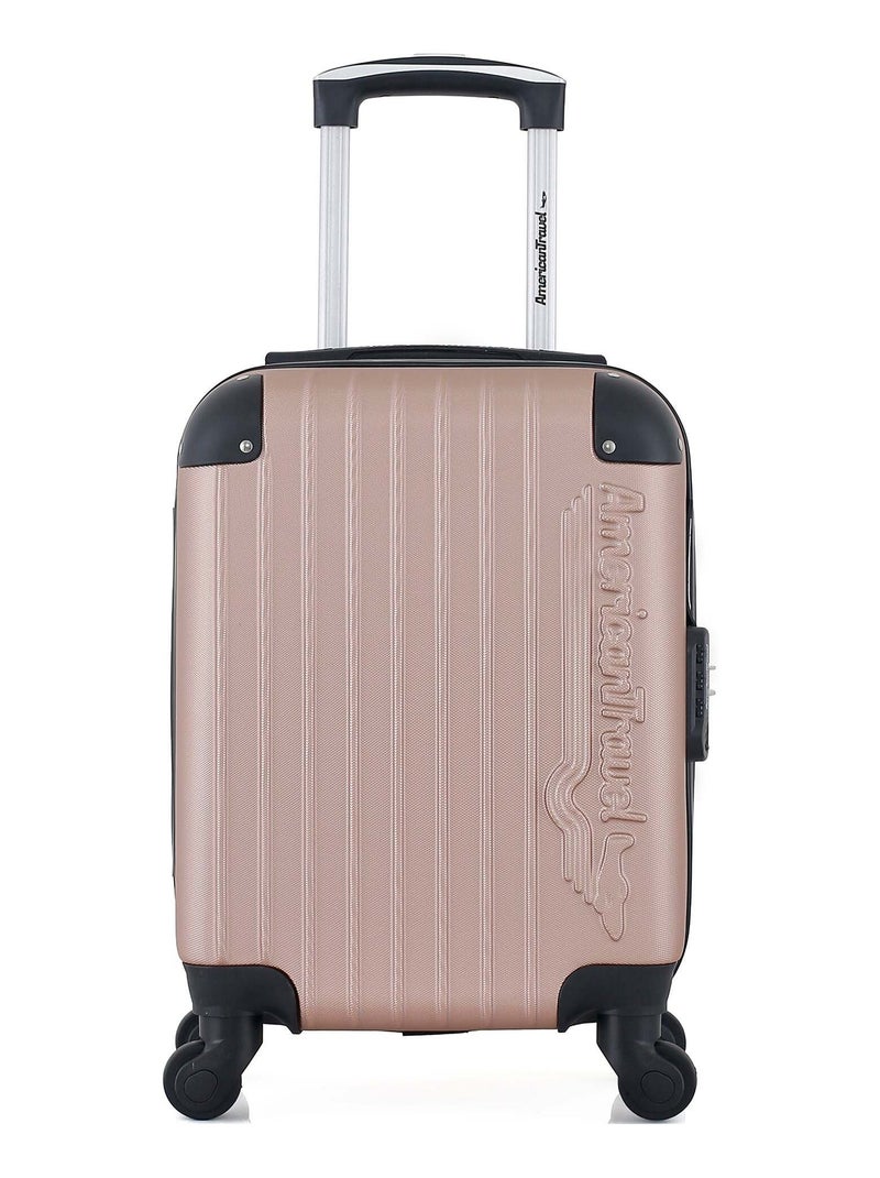 AMERICAN TRAVEL - Valise Cabine XXS BUDAPEST 46 cm 4 Roues Rose clair - Kiabi