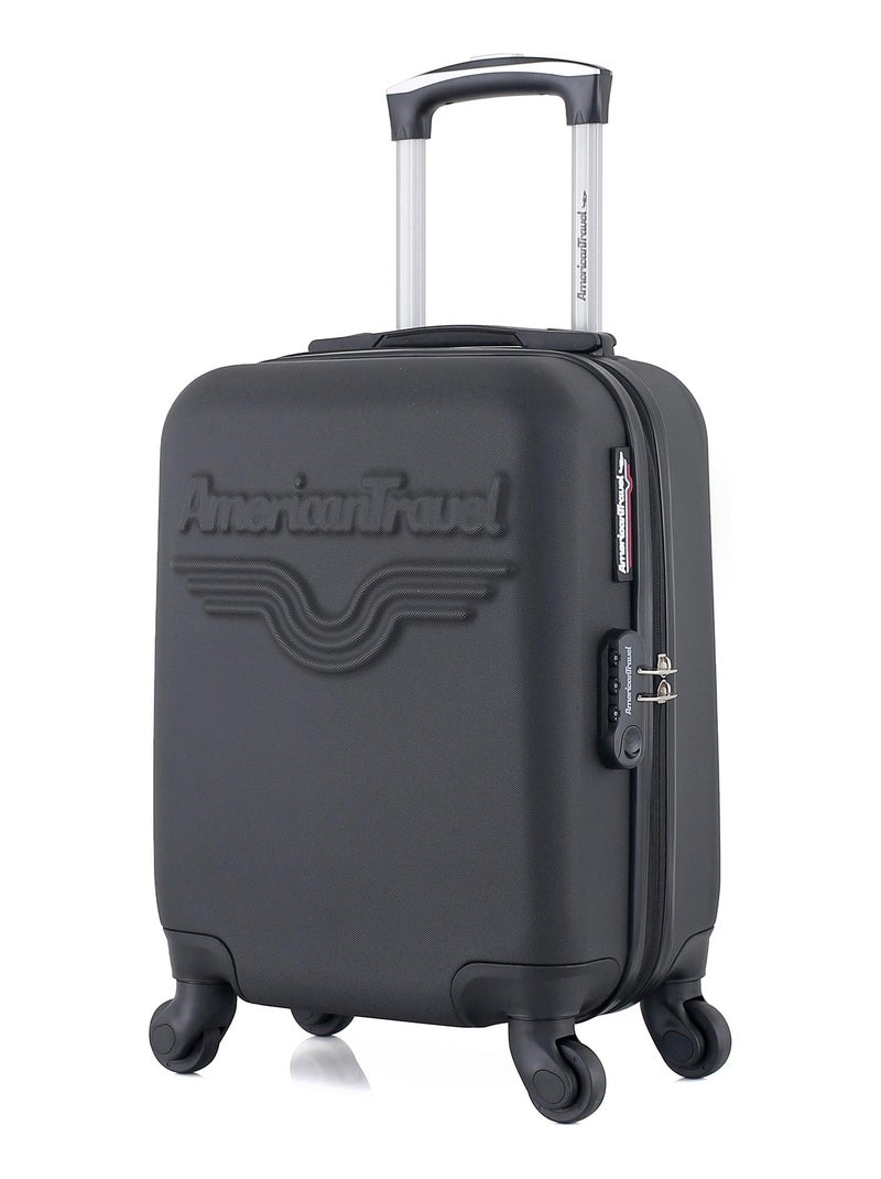 AMERICAN TRAVEL - Valise Cabine XXS CHELSEA 46 cm 4 Roues Noir - Kiabi