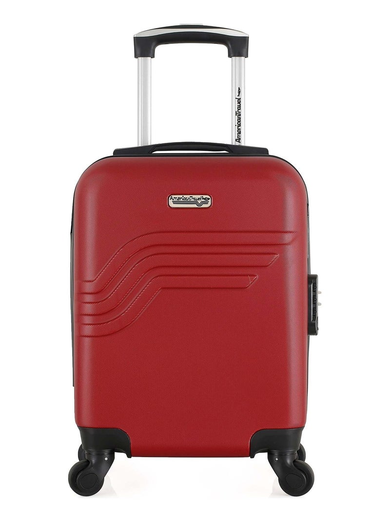 AMERICAN TRAVEL - Valise Cabine XXS QUEENS 46 cm 4 Roues Bordeaux - Kiabi