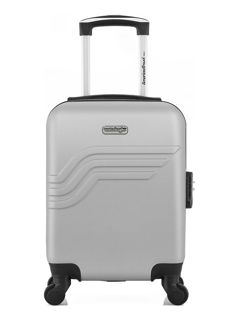 AMERICAN TRAVEL - Valise Cabine XXS QUEENS 46 cm 4 Roues Gris - Kiabi