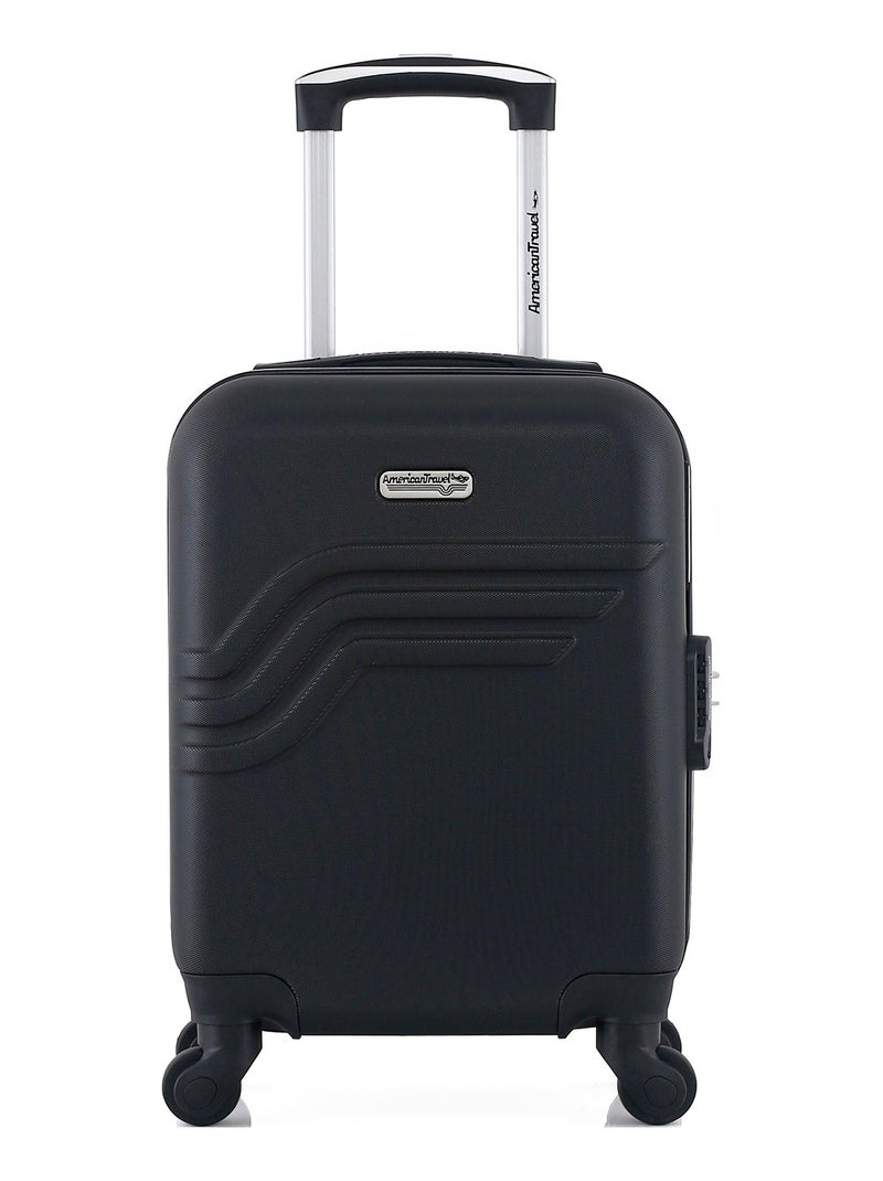 AMERICAN TRAVEL - Valise Cabine XXS QUEENS 46 cm 4 Roues Noir - Kiabi