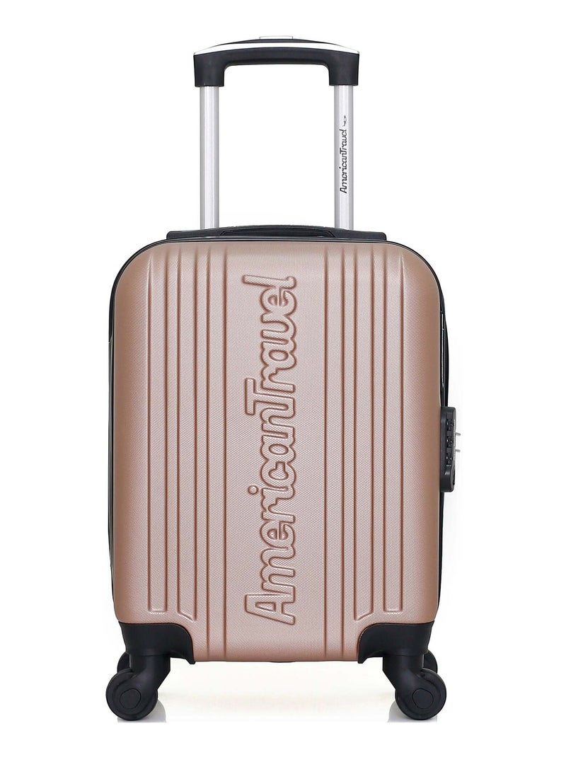 AMERICAN TRAVEL - Valise Cabine XXS SPRINGFIELD 46 cm 4 Roues Rose clair - Kiabi