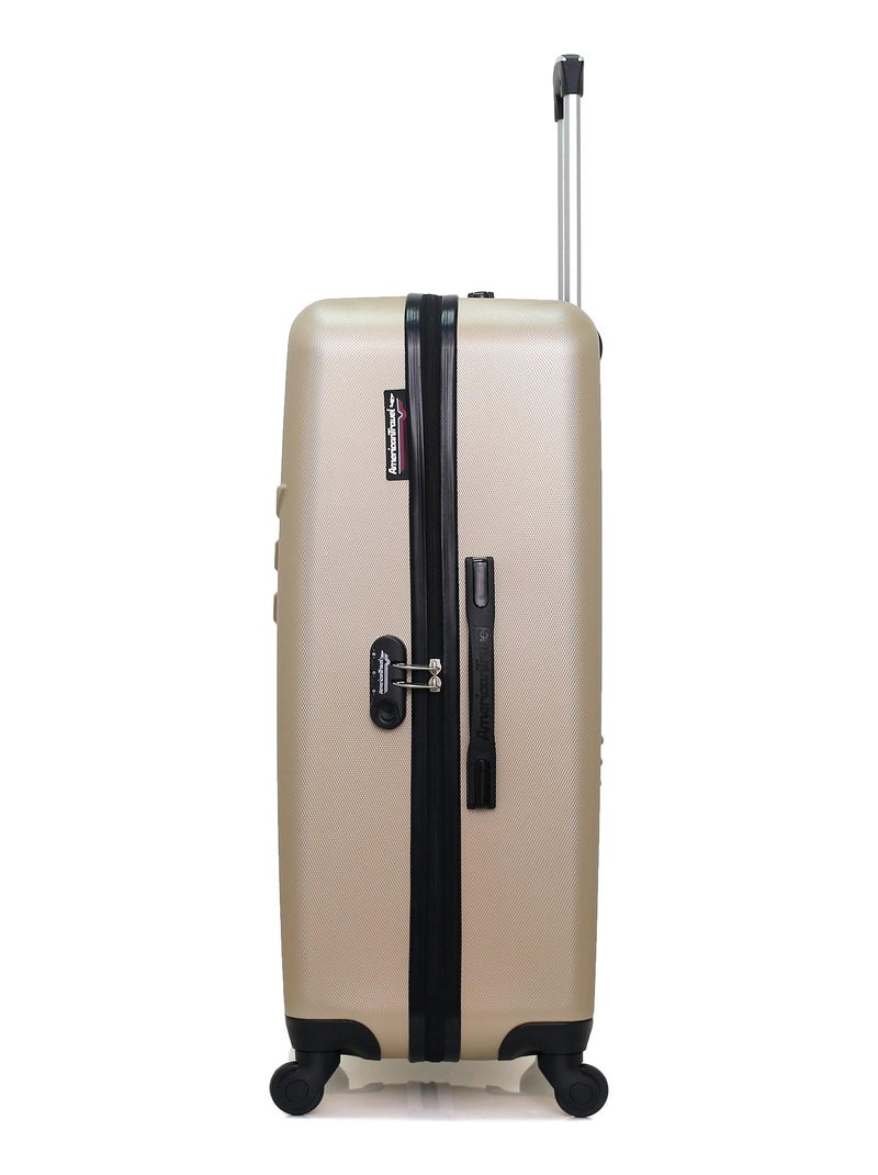AMERICAN TRAVEL - Valise Grand Format ABS QUEENS 4 Roues 75 cm Beige - Kiabi