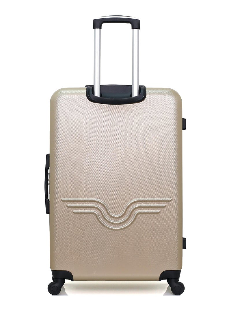 AMERICAN TRAVEL - Valise Grand Format ABS QUEENS 4 Roues 75 cm Beige - Kiabi