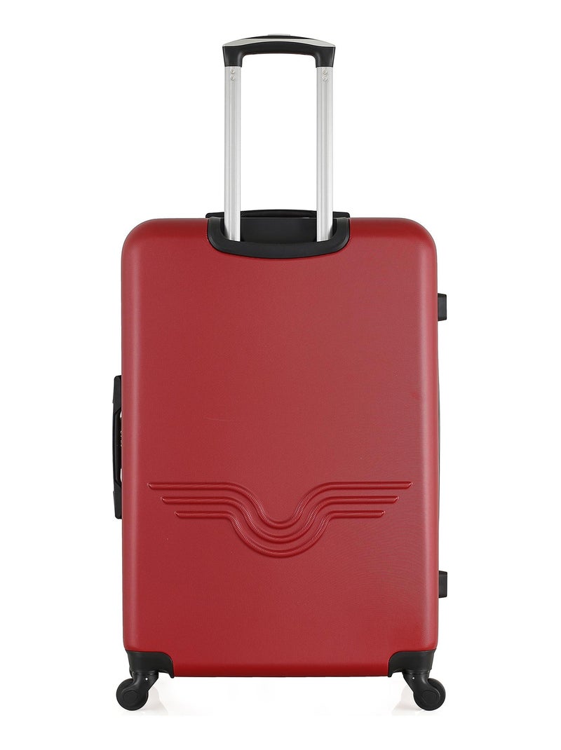 AMERICAN TRAVEL - Valise Grand Format ABS QUEENS 4 Roues 75 cm Bordeaux - Kiabi