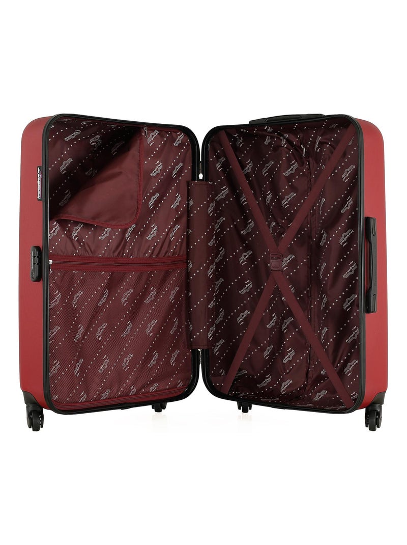 AMERICAN TRAVEL - Valise Grand Format ABS QUEENS 4 Roues 75 cm Bordeaux - Kiabi