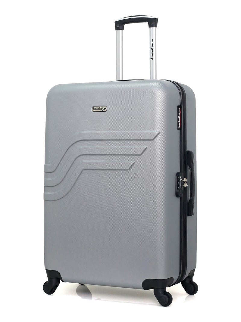 AMERICAN TRAVEL - Valise Grand Format ABS QUEENS 4 Roues 75 cm Gris - Kiabi
