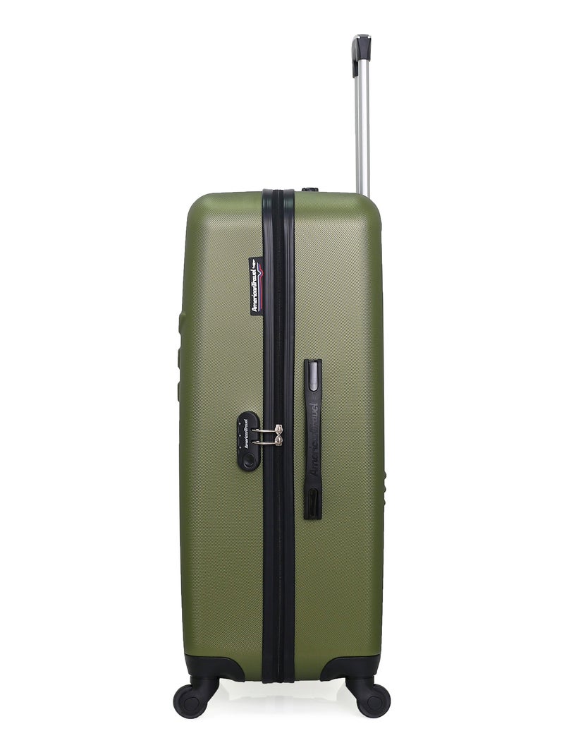 AMERICAN TRAVEL - Valise Grand Format ABS QUEENS 4 Roues 75 cm Kaki - Kiabi
