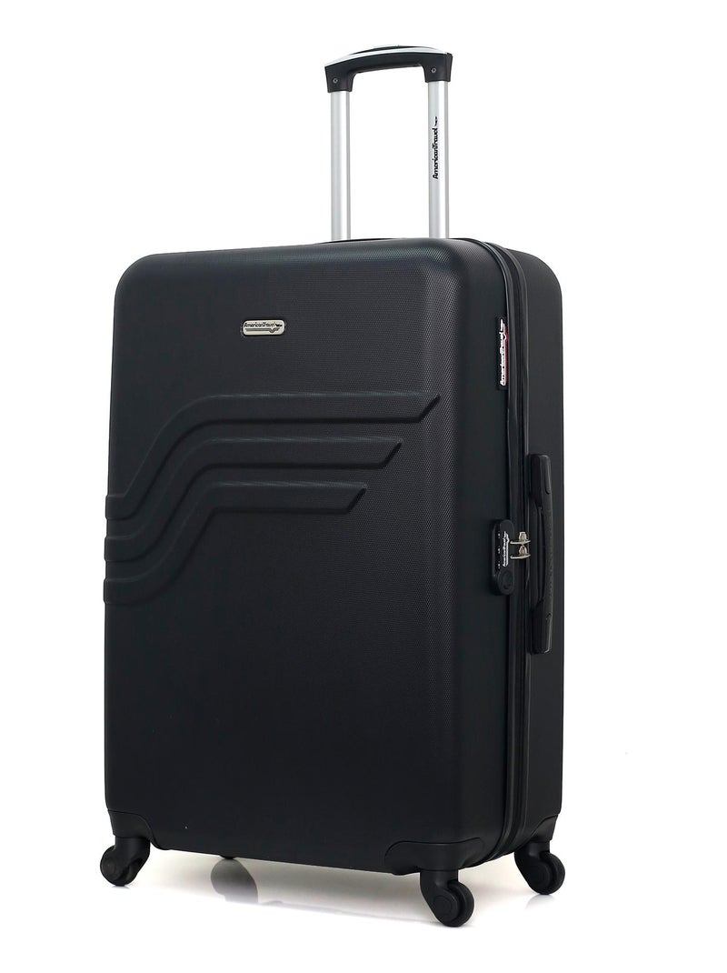 AMERICAN TRAVEL - Valise Grand Format ABS QUEENS 4 Roues 75 cm Noir - Kiabi
