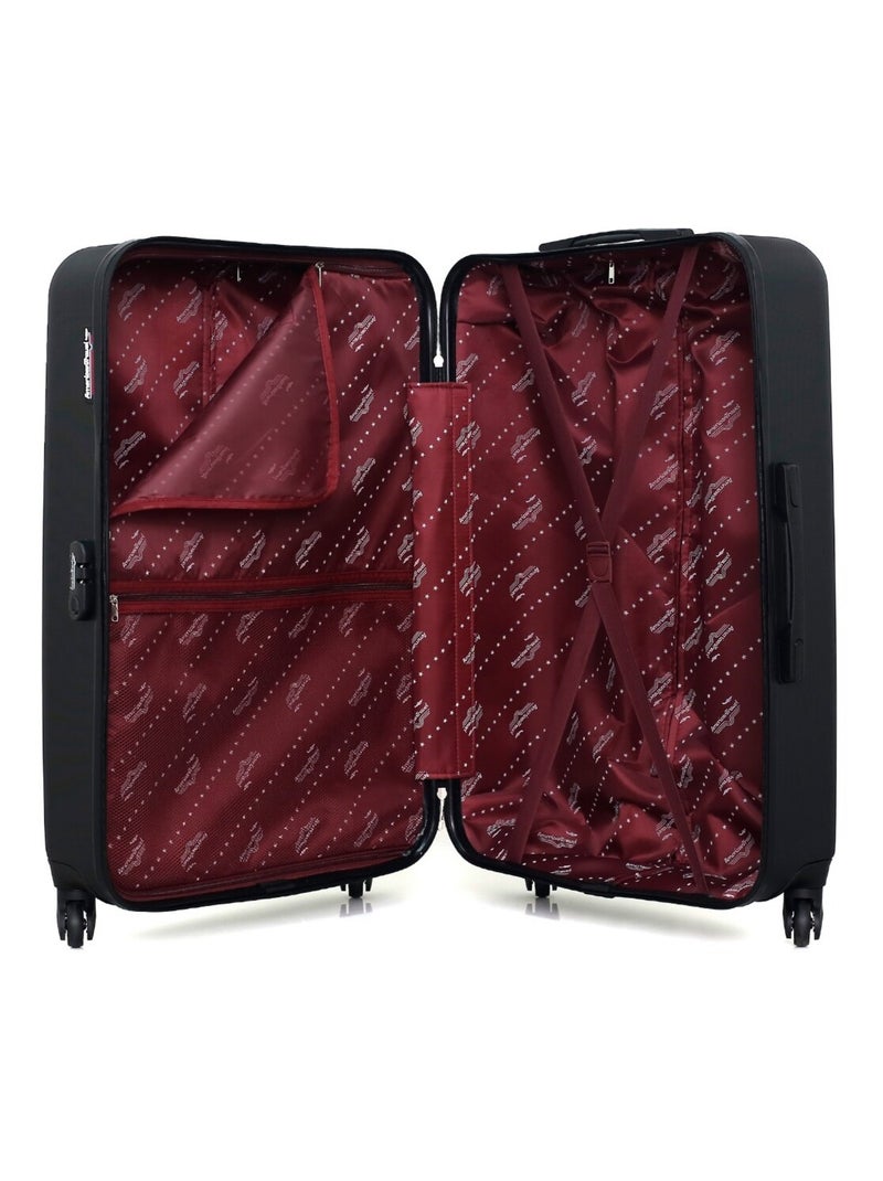 AMERICAN TRAVEL - Valise Grand Format ABS QUEENS 4 Roues 75 cm Noir - Kiabi