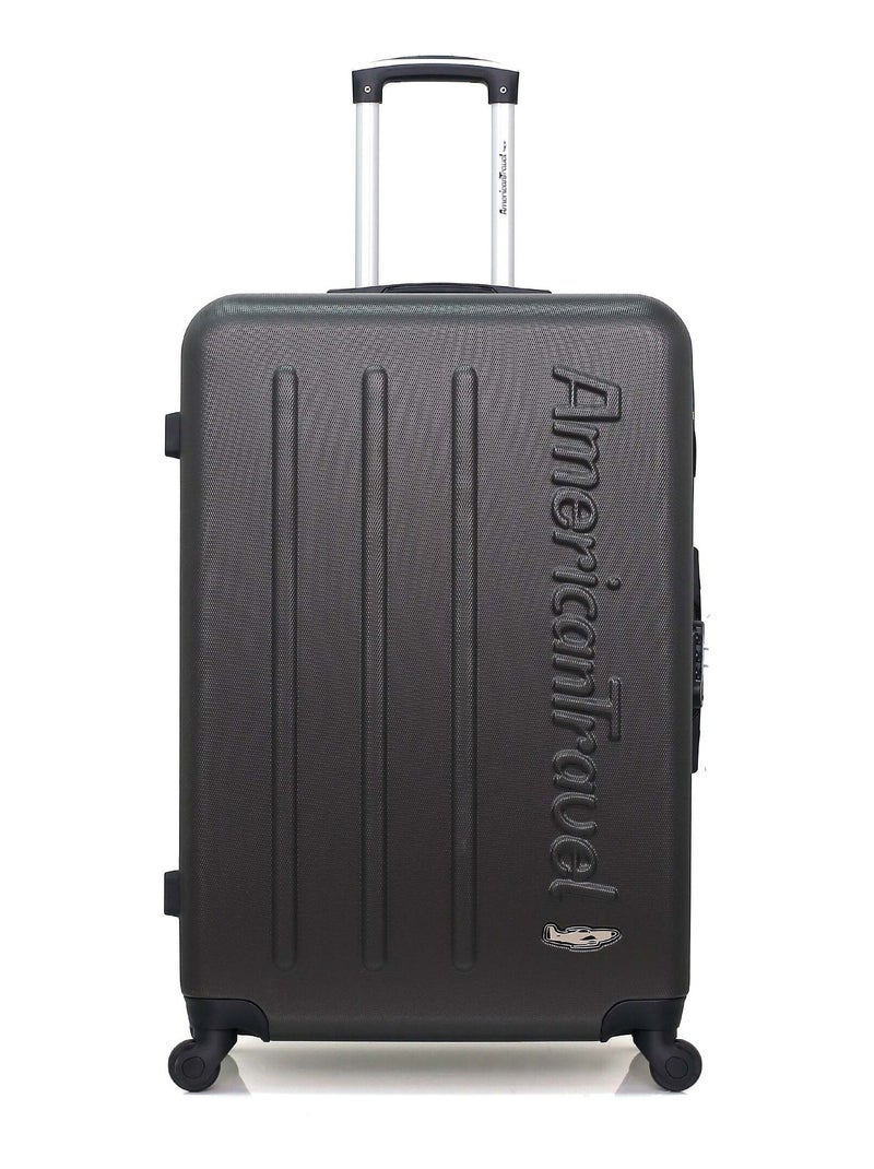 AMERICAN TRAVEL - Valise Grand Format BRONX 75 cm 4 Roues Gris foncé - Kiabi