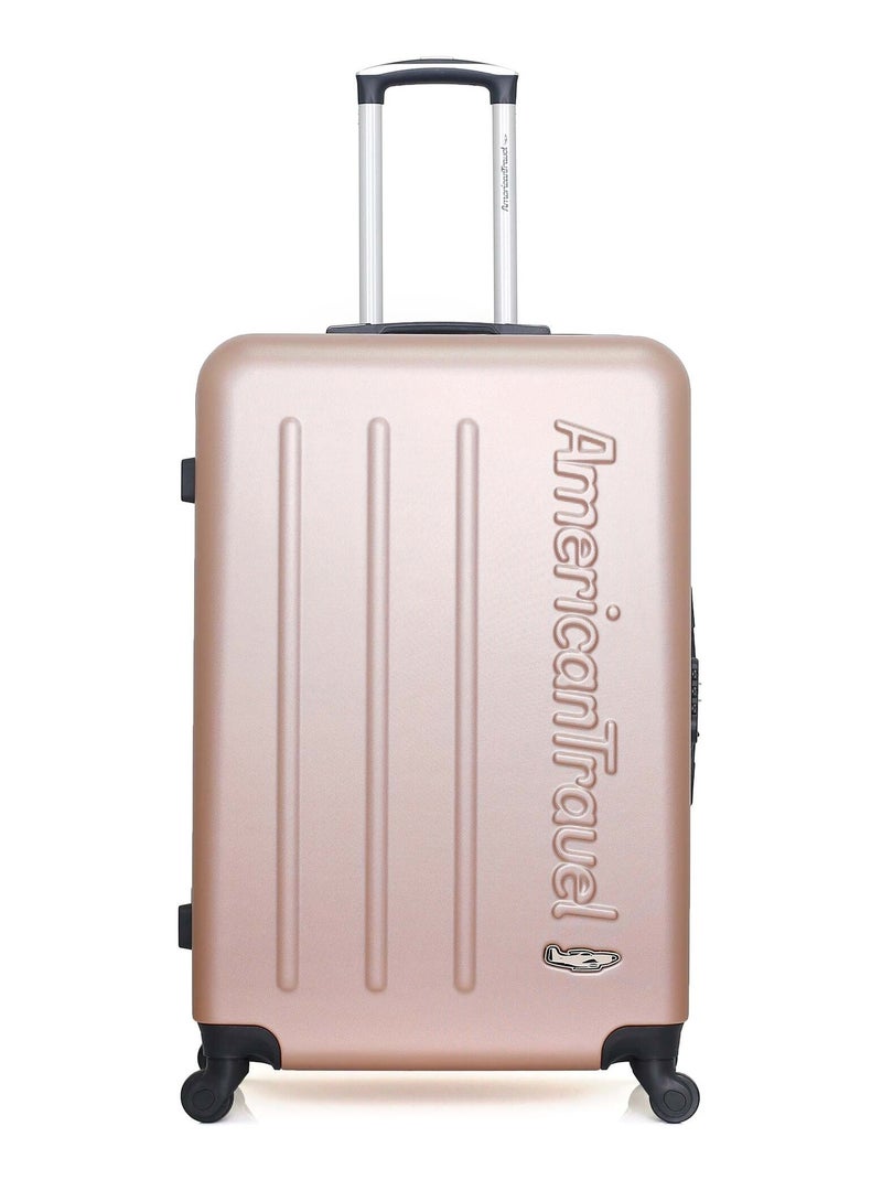AMERICAN TRAVEL - Valise Grand Format BRONX 75 cm 4 Roues Rose clair - Kiabi