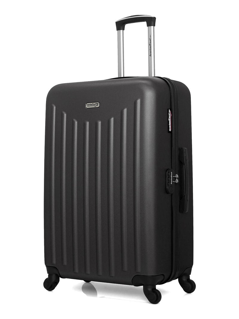 AMERICAN TRAVEL - Valise Grand Format BROOKLYN 75 cm 4 Roues Gris foncé - Kiabi