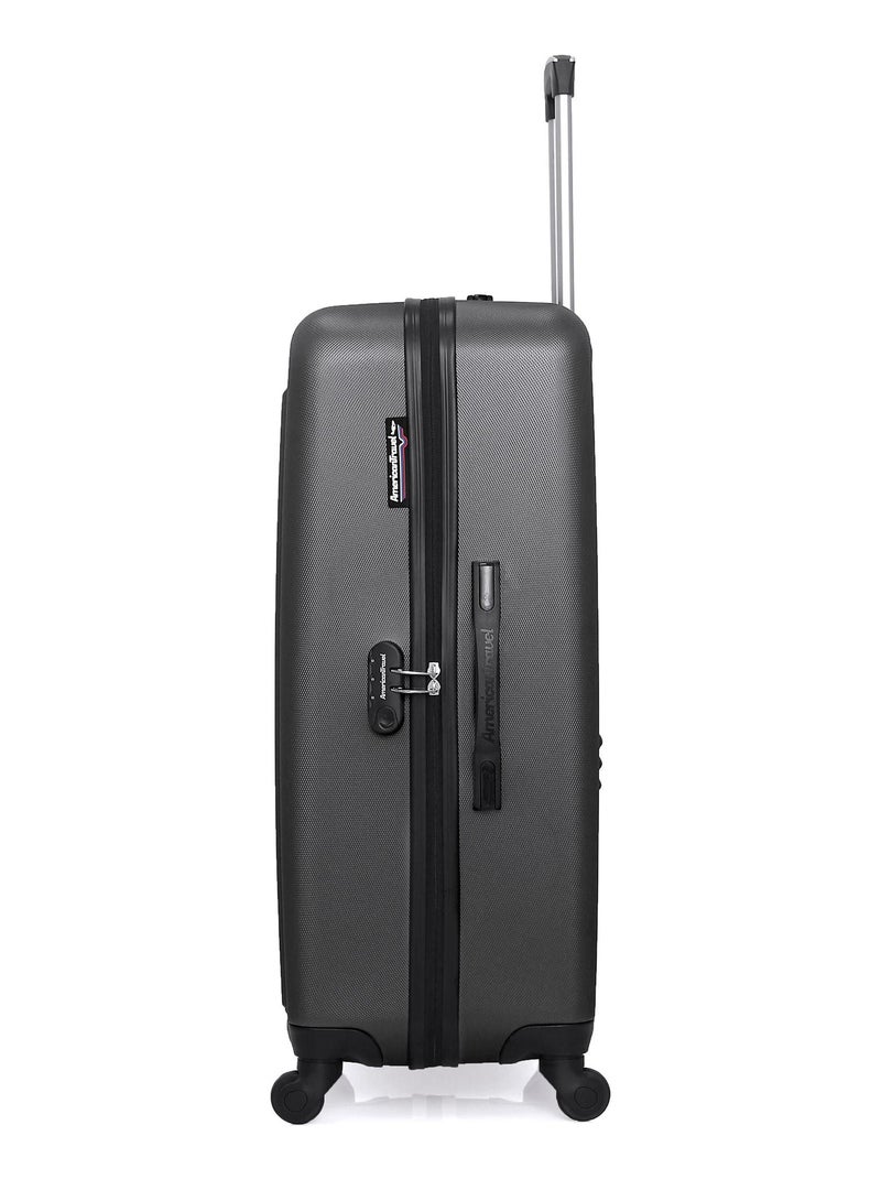 AMERICAN TRAVEL - Valise Grand Format BROOKLYN 75 cm 4 Roues Gris foncé - Kiabi