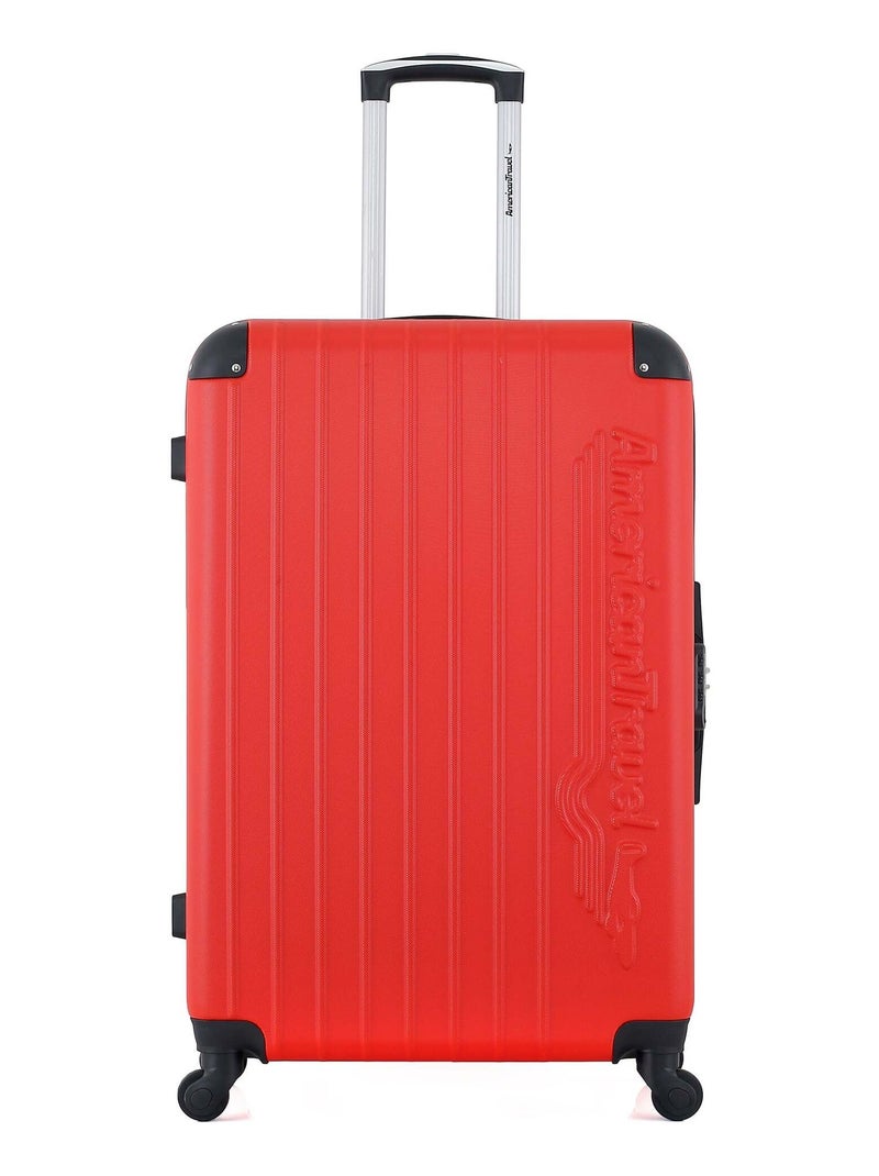 AMERICAN TRAVEL - Valise Grand Format BUDAPEST 75 cm 4 Roues Rouge - Kiabi