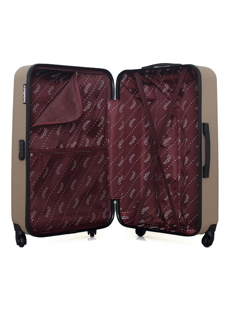 AMERICAN TRAVEL - Valise Grand Format CHELSEA 75 cm 4 Roues Beige - Kiabi