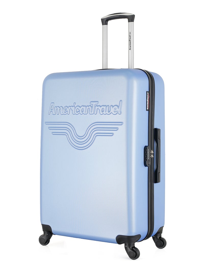 AMERICAN TRAVEL - Valise Grand Format CHELSEA 75 cm 4 Roues Bleu clair - Kiabi