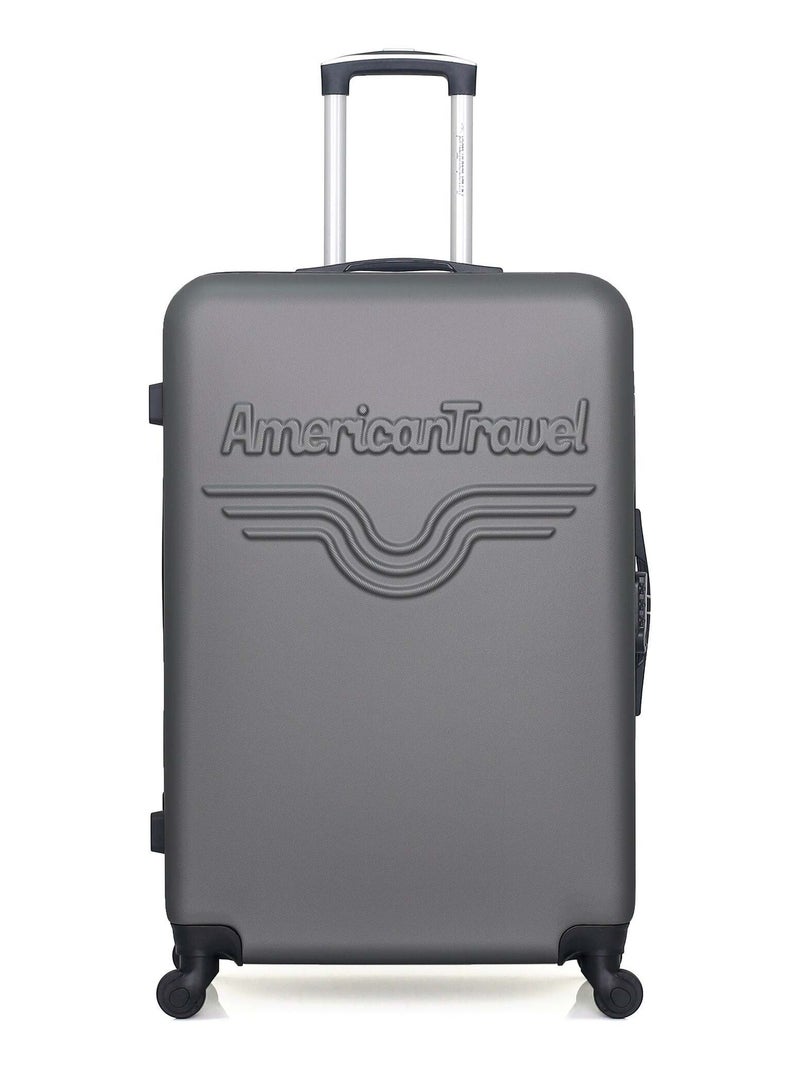AMERICAN TRAVEL - Valise Grand Format CHELSEA 75 cm 4 Roues Gris foncé - Kiabi
