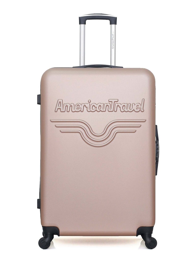 AMERICAN TRAVEL - Valise Grand Format CHELSEA 75 cm 4 Roues Rose clair - Kiabi