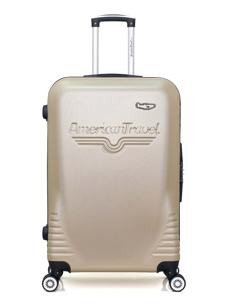 AMERICAN TRAVEL - Valise Grand Format DC 75 cm 4 Roues Beige - Kiabi