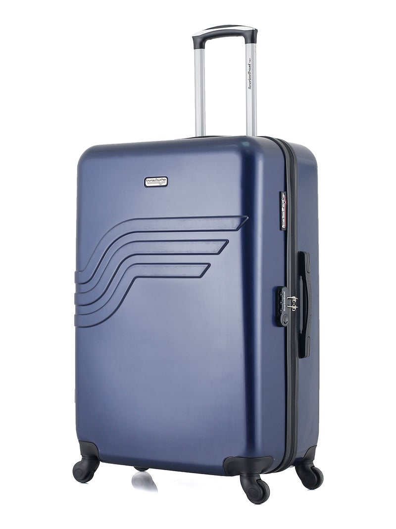 AMERICAN TRAVEL - Valise Grand Format DETROIT 75 cm 4 Roues Bleu Bleu marine - Kiabi