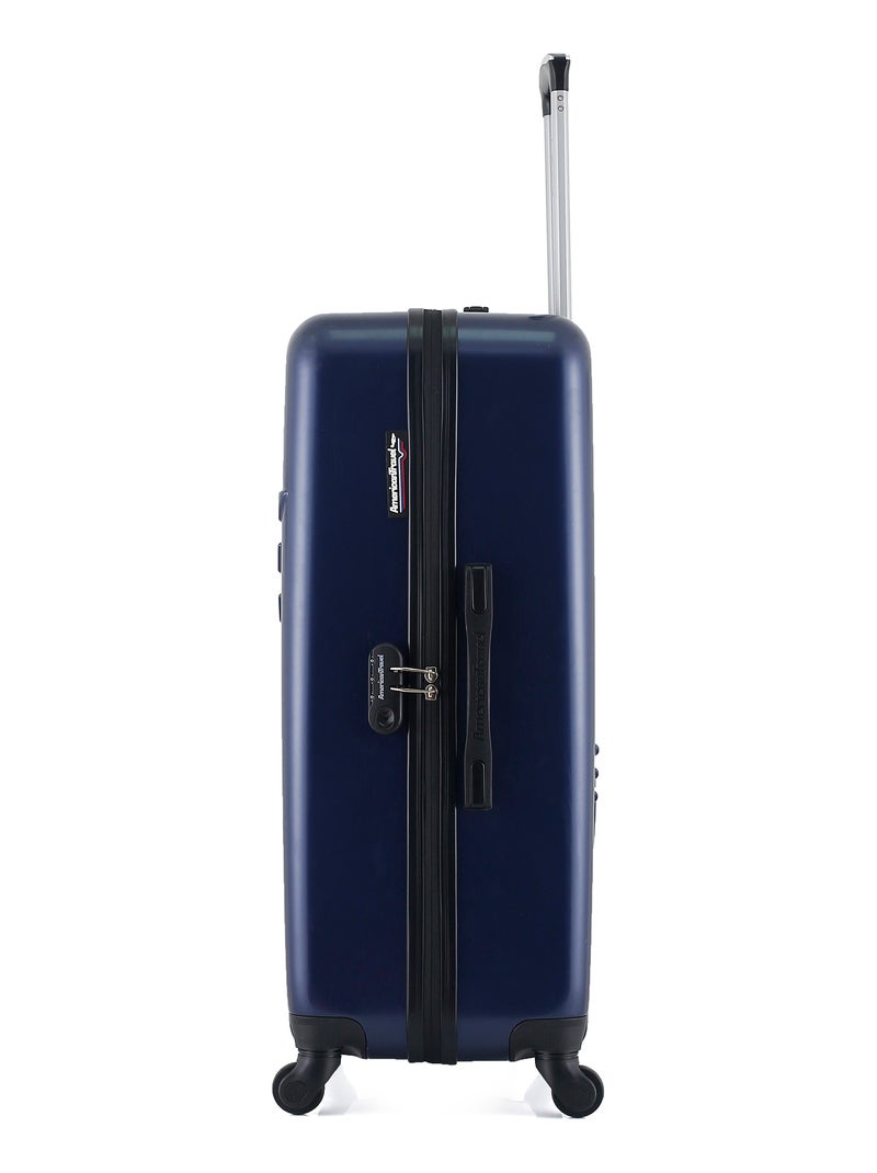 AMERICAN TRAVEL - Valise Grand Format DETROIT 75 cm 4 Roues Bleu Bleu marine - Kiabi
