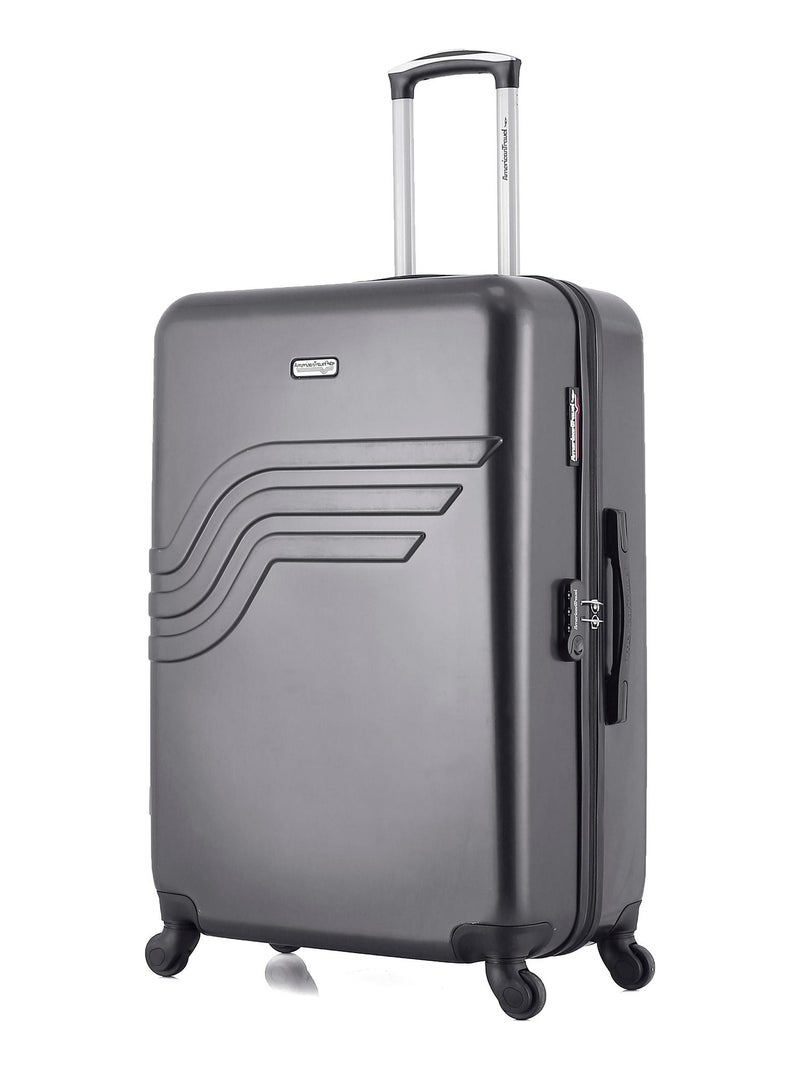 AMERICAN TRAVEL - Valise Grand Format DETROIT 75 cm 4 Roues Gris foncé - Kiabi