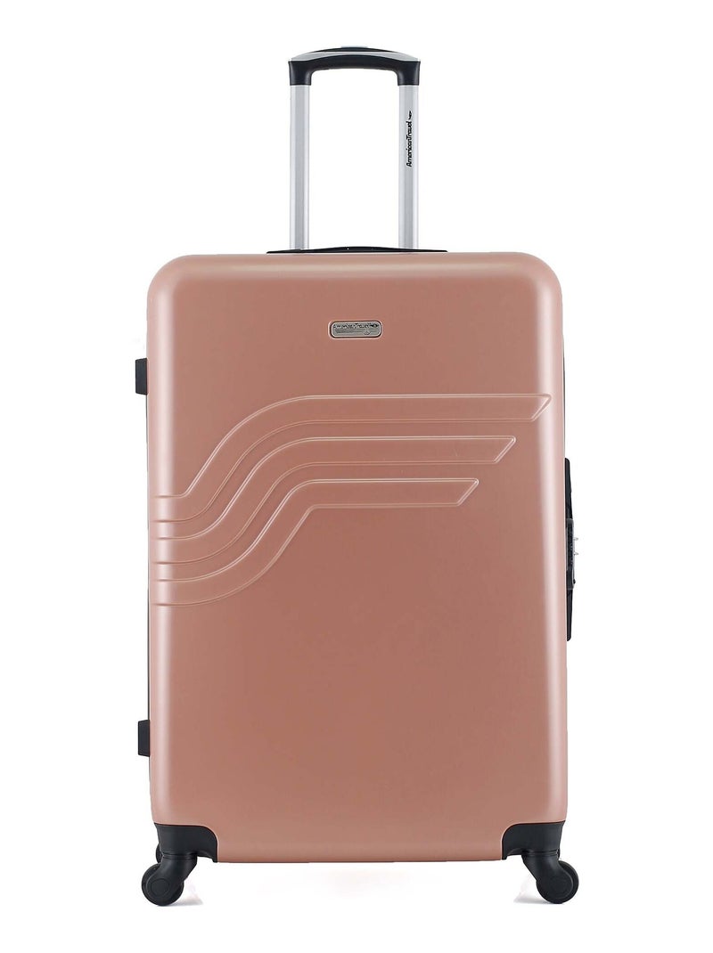 AMERICAN TRAVEL - Valise Grand Format DETROIT 75 cm 4 Roues Rose clair - Kiabi