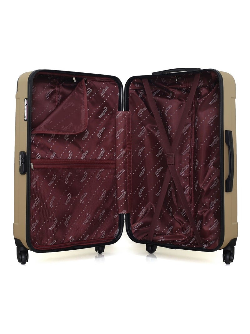 AMERICAN TRAVEL - Valise Grand Format HARLEM-A 70 cm 4 Roues Beige - Kiabi