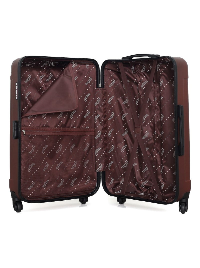 AMERICAN TRAVEL - Valise Grand Format HARLEM-A 70 cm 4 Roues Marron - Kiabi